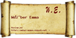Wéber Emma névjegykártya