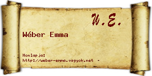 Wéber Emma névjegykártya
